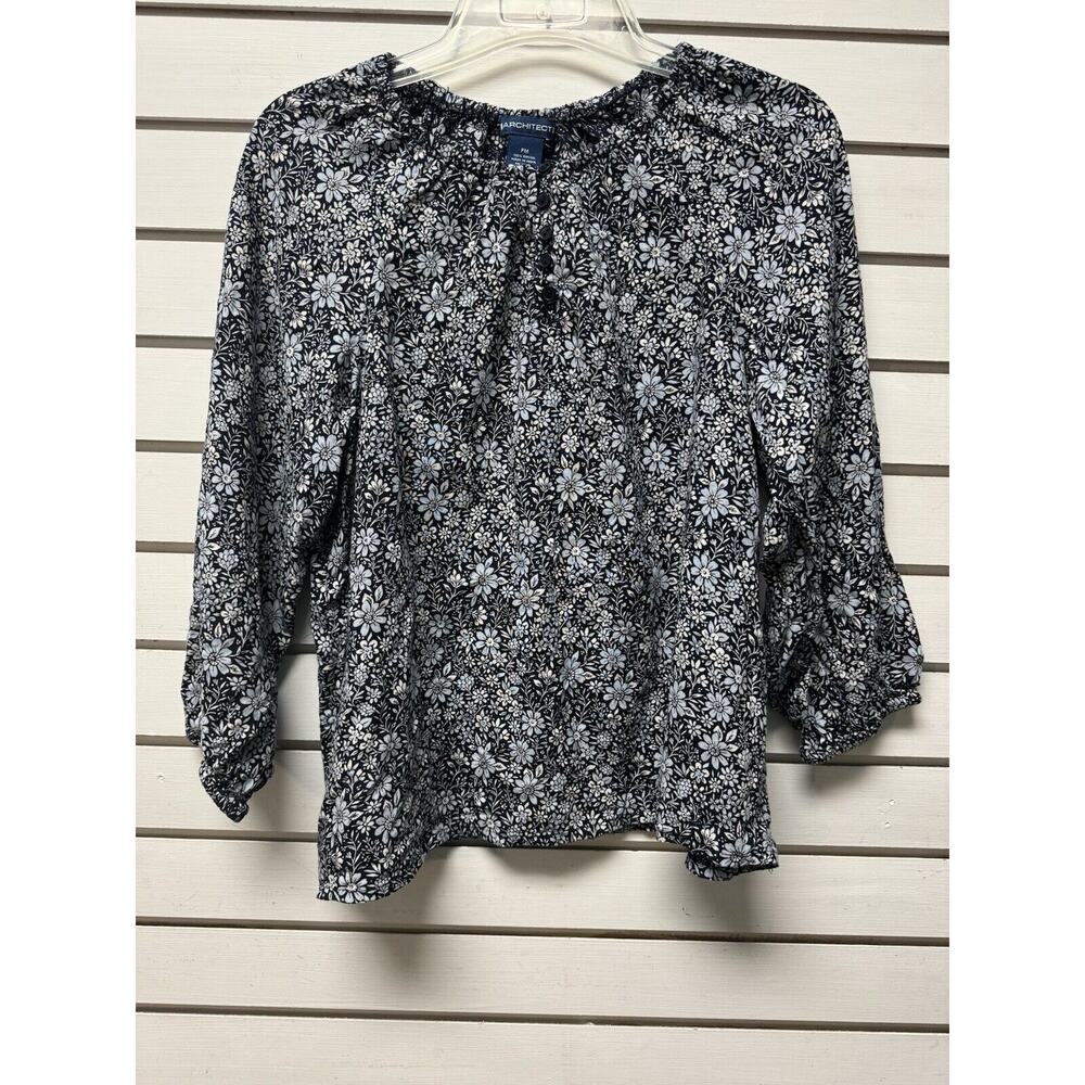 Architect Blouse Womens Size Petite Medium Floral Fairy Grunge Whimsigoth Y2K